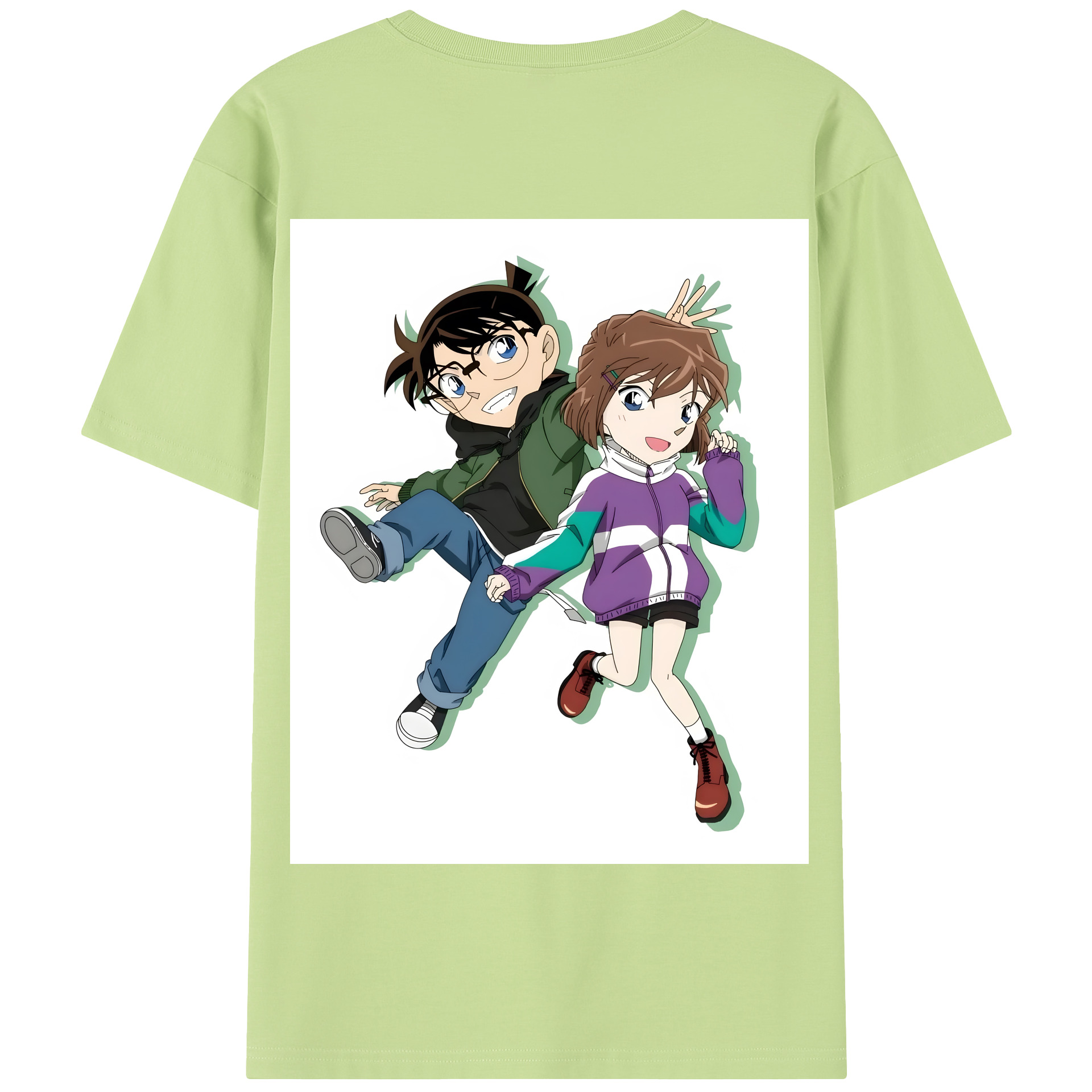 （画像用） 名探偵コナン 灰原 哀 はいばら あい Detective Conan Anita Hailey、Vi Graythorn Haibara Ai 綿100％半袖Tシャツ（背面プリント）